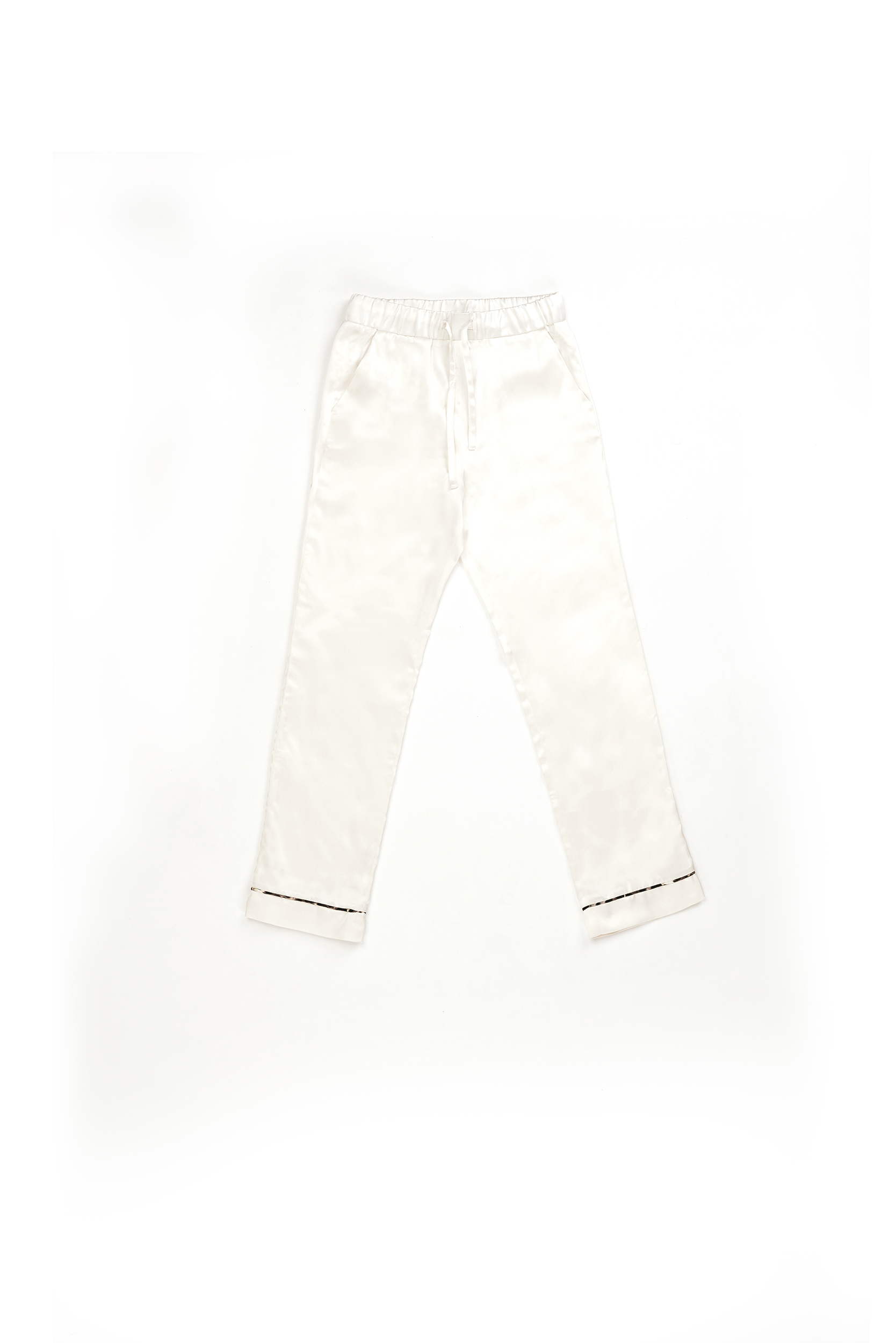 baby white silk pants
