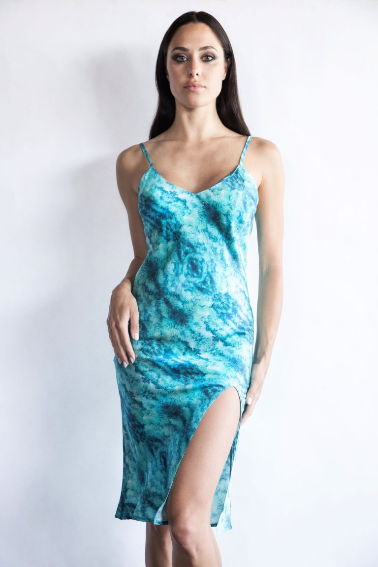 slip dress; 100% silk dress